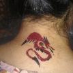 dragon glitter tattoo